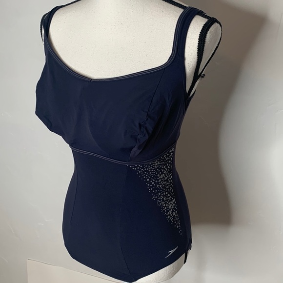 Speedo Other - Speedo Sculpture Navy Silver swimsuit UK Sizing 30